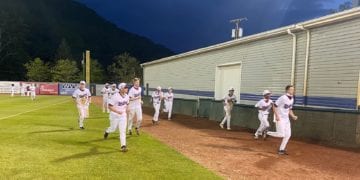 Bluefield players exit the field after a loss to Independence on May 26 at Bowen Field.