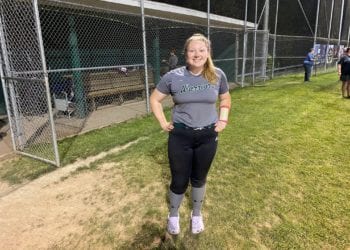 Wyoming East's Andrea Laxton after a big night at the plate.