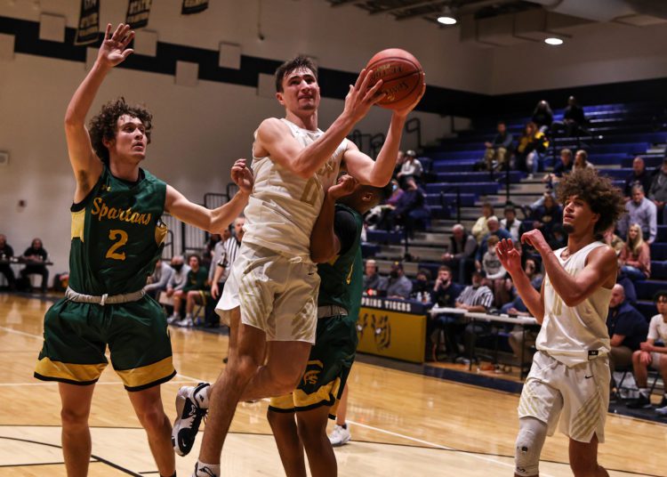 Shady Spring's Braden Chapman drives to the bucket during a game against Greenbrier East on Jan. 24 (File Photo by Karen Akers)