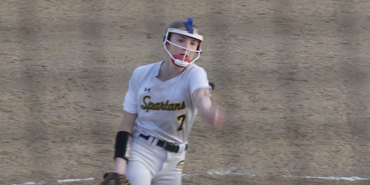 Greenrbrier East's Josi Ervin delivers a pitch against Wyoming East on March 21.