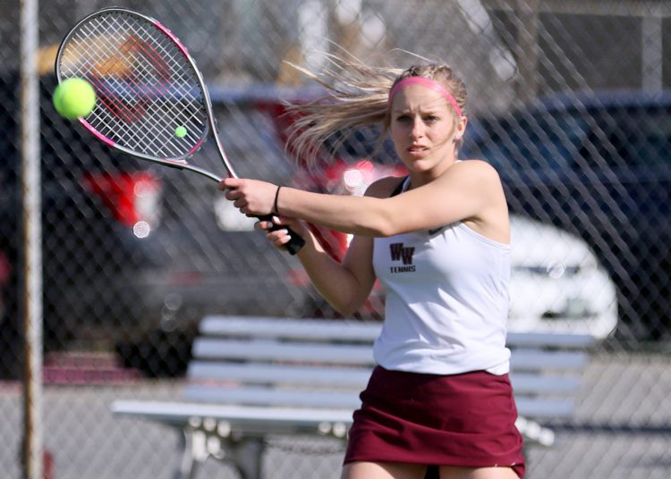 (Brad Davis/For LootPress) Woodrow Wilson's Abby Dillon against Capital April 7, 2022 in Beckley.
