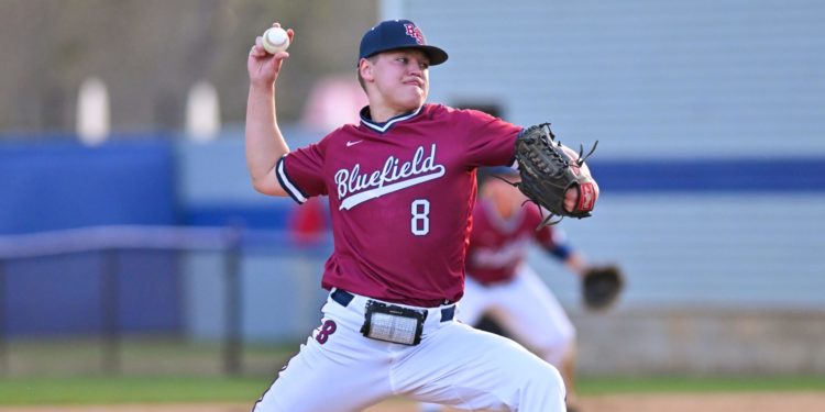 Bluefield's Ryker Brown delivers a pitch during a game against Independence on April 6 (Greg Barnett/Lootpress)