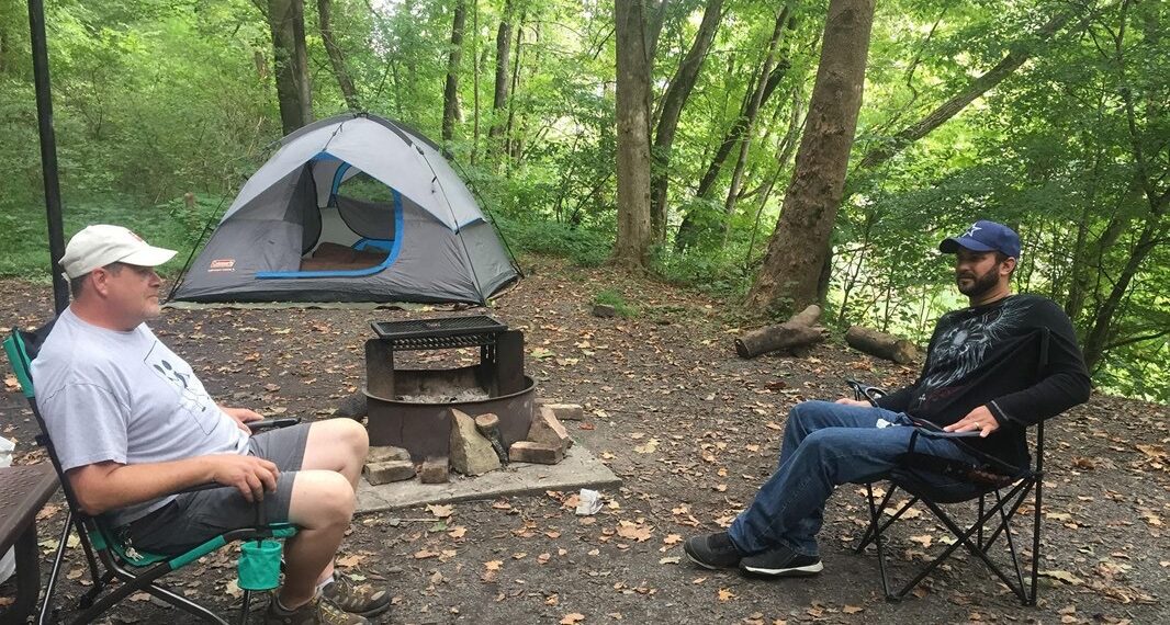 Campers at the Brooklyn Campground. Photo: National Park Service