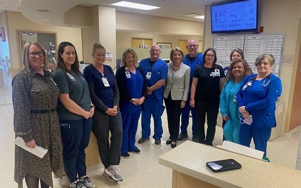 U.S. Senator Shelley Moore Capito (R-W.Va.) visits the Greenbrier Valley Medical Center in Ronceverte, W.Va. on Friday, May 19, 2023.