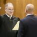 Beckley Mayor Ryan Neal is sworn in by Raleigh County Circuit Judge Poling