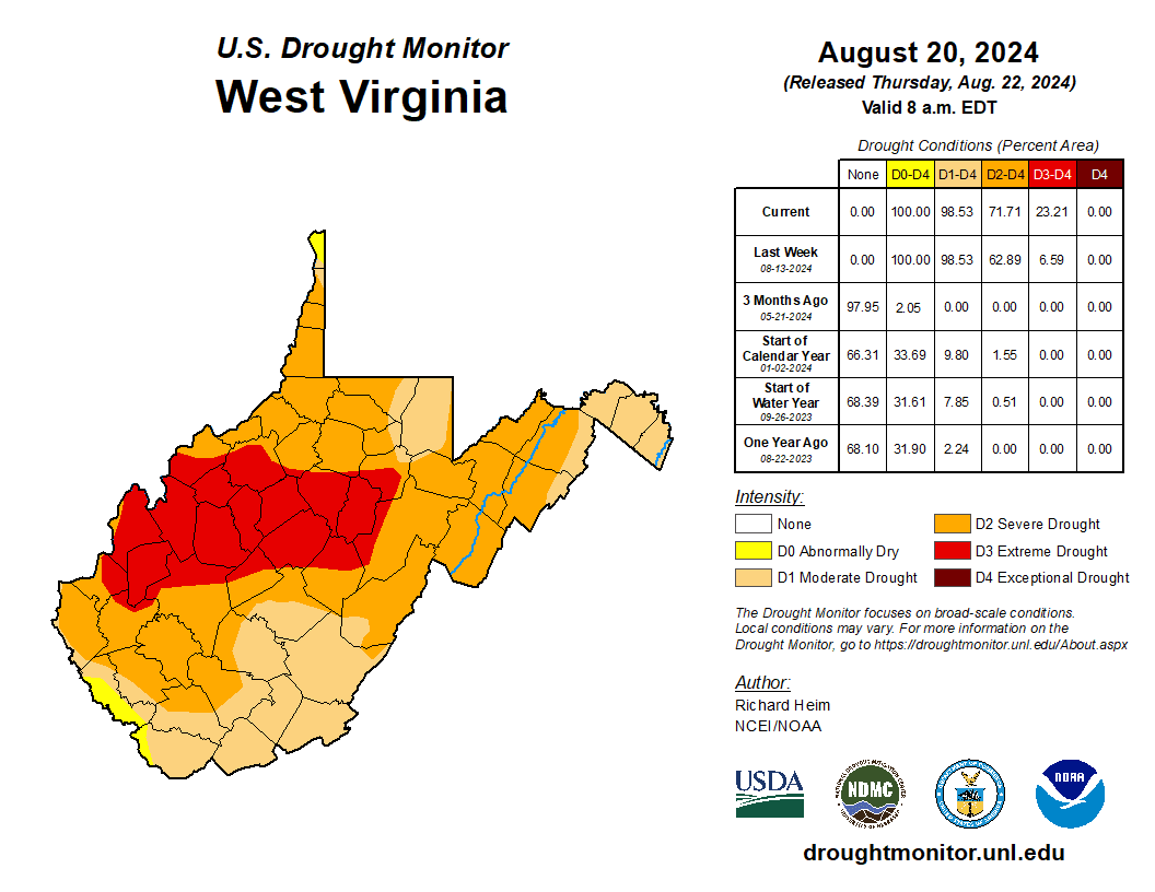 State of Emergency extended to all West Virginia counties due to drought