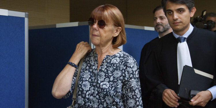 Gisele Pelicot arrives at the Avignon court house, in Avignon, southern France, Tuesday, Sept. 17, 2024. Her ex-husband admitted in court that for nearly a decade, he repeatedly drugged his unwitting wife and invited dozens of men to rape her while she lay unconscious. (AP Photo/Diane Jantet)