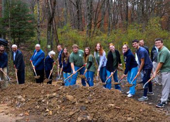 State and local officials along with project partners and Greenbrier West High School students break ground on Phase III of the Meadow River Rail Trail in Rainelle | Lootpress photo