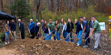 State and local officials along with project partners and Greenbrier West High School students break ground on Phase III of the Meadow River Rail Trail in Rainelle | Lootpress photo