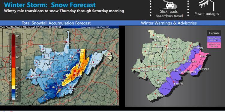 National Weather Service Charleston Snow Forecast