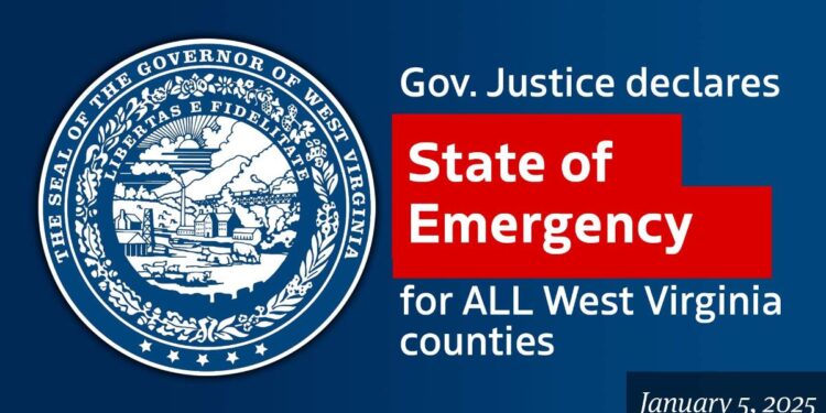 Gov. Justice declares State of Emergency for all 55 counties ahead of winter storm