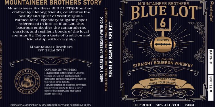 Mountaineer Brothers Launches “Blue Lot 6-Year Bourbon” Just in Time for Football Season